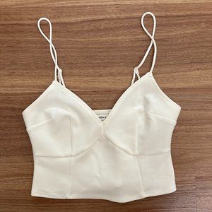 Abercrombie White Fitted Tank Top